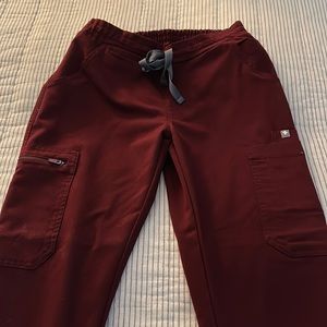 Maroon XXS Figs scrub pant
